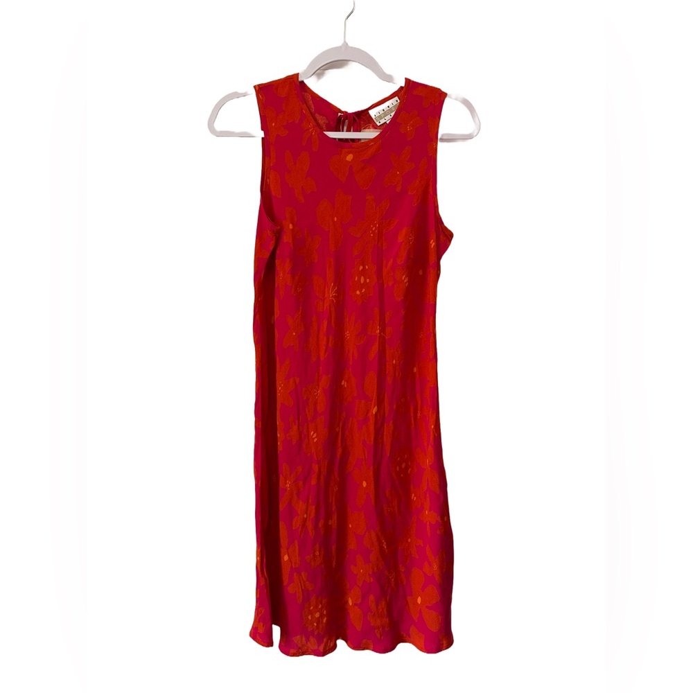 Sigrid Olsen Sport Vintage Red and Orange Floral Dress Size 8